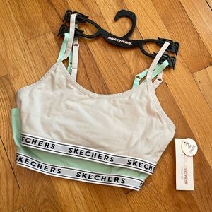 Skechers 2 Pack Bras / Bralettes. Size Small. Tag Free. Adjustable. NWT